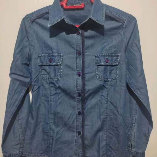 DKNY denim shirt for girl 12 years used, blue, XS