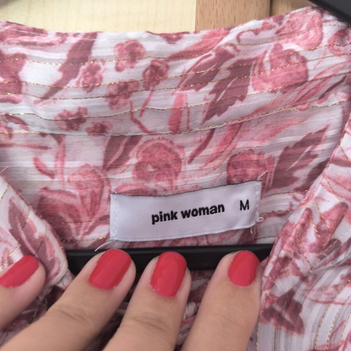 Pink Woman women's shirt like new, pink multicolor, size M