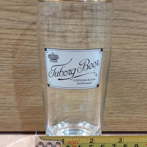 Tuborg beer set of two promotional glasses 300ml like new