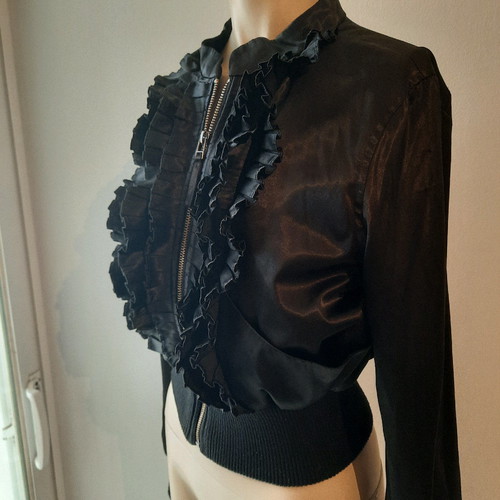 Black cardigan used, size small, V & M