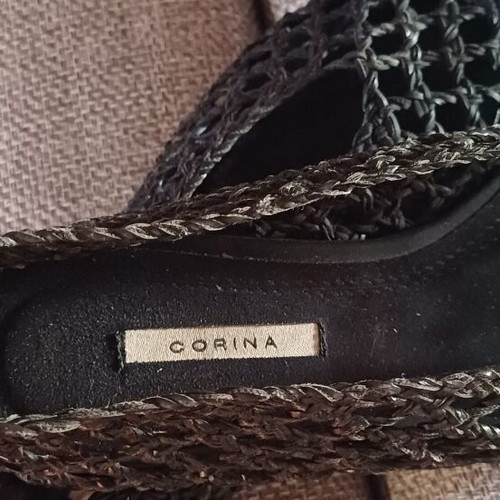 Corina black ballerinas like new, synthetic leather, size 37