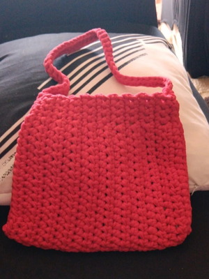 Handmade red shoulder bag new