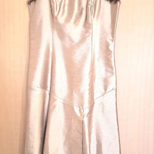 Vintage MONSERA mid-length dress cotton satin like new, brown bronze