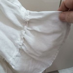 White Linen Shirt like new with front design and back shoulder cord