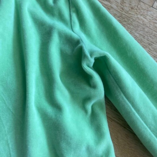 SugarFree velour hooded jacket, green, size S