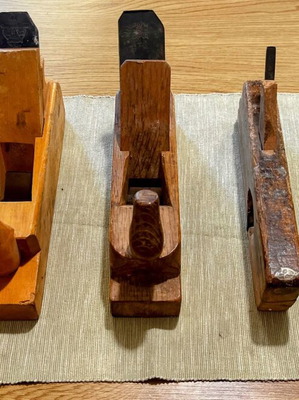 Vintage woodworking planes set used, 5 pcs with KUNZ blade