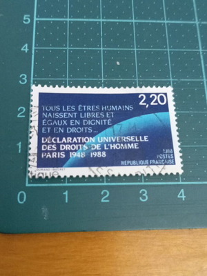 France Stamp 1988 40th Anniversary of Universal Declaration of Human Rights like new