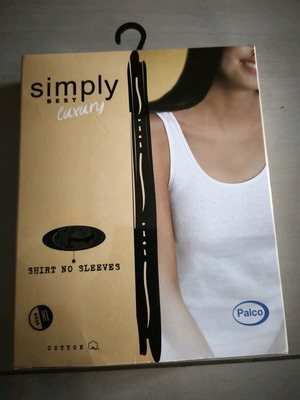 Cotton Palco tank top black new, size XL