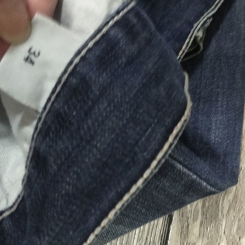 Men's dark blue denim jeans