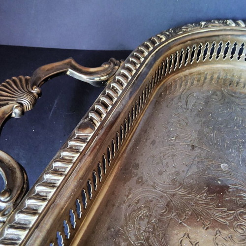 Baroque Serving Tray by Wallace Silver Plate used