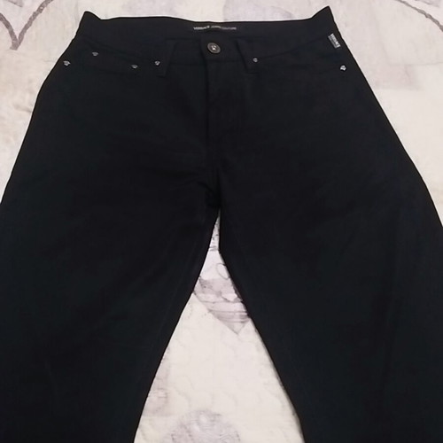Versace Jeans Couture black fabric pants, size Small