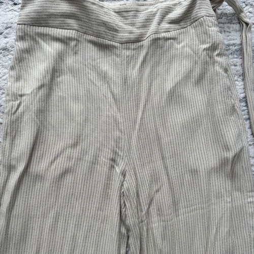 H&M striped pants like new, size 34, beige
