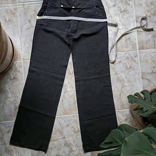 Sei jeans summer pants new, linen, black, size L