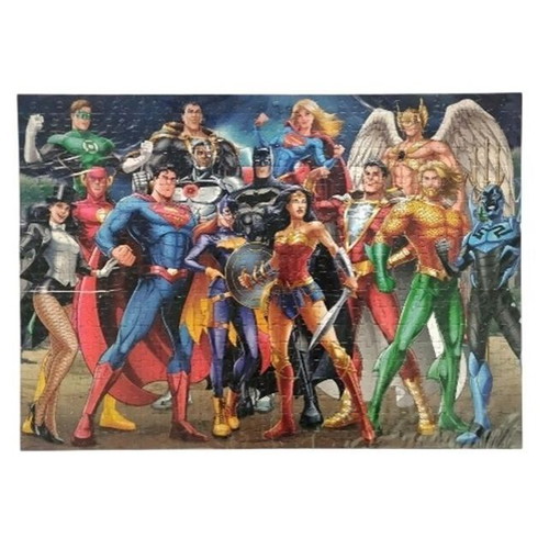 Justice League DC framed puzzle like new 35x50cm wall decoration
