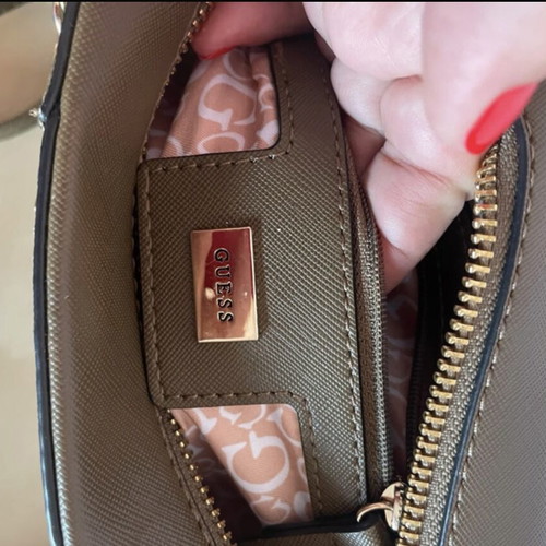 Guess crossbody bag with gold chains, olive green