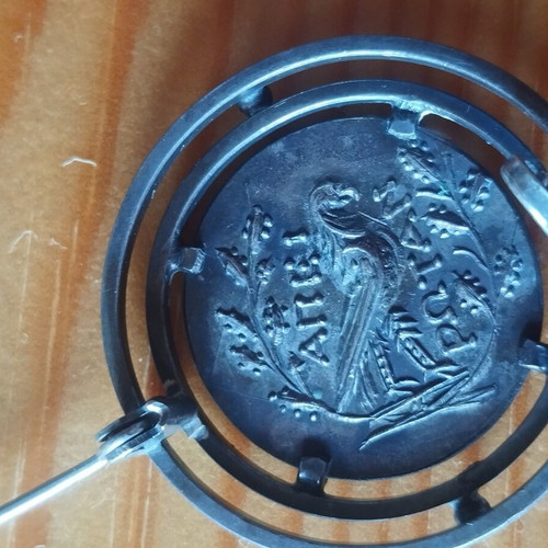 Metal Pin Ancient Greek Coin Replica like new