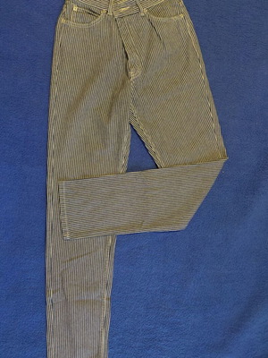 Striped Pants Sarah Lawrence like new, white and blue, size M