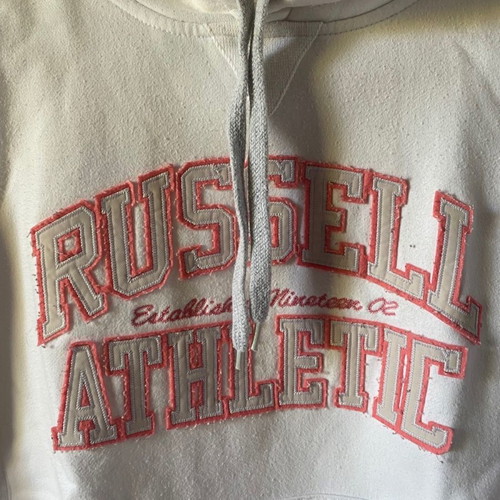 Russel Athletic hoodie used, size S, white