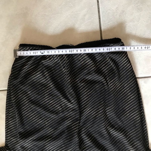 Skirt set with blouse bustier like new, black and beige