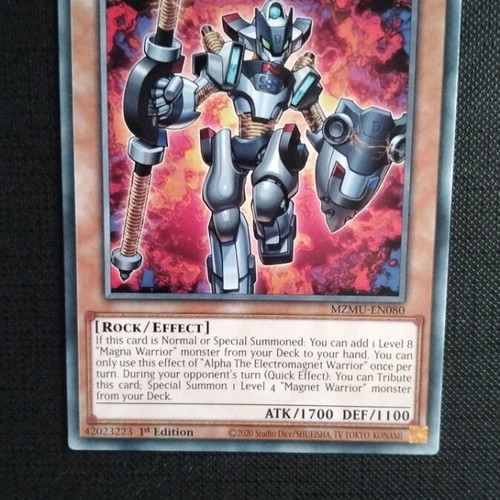 Alpha The Electromagnet Warrior 1st Edition card new
