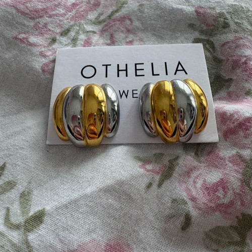 Othelia Jewelry Σουλαρίκια ανοξείδωτα, καινούργια, χρυσαφί και ασημί
