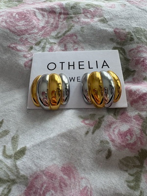 Othelia Jewelry Σουλαρίκια ανοξείδωτα, καινούργια, χρυσαφί και ασημί