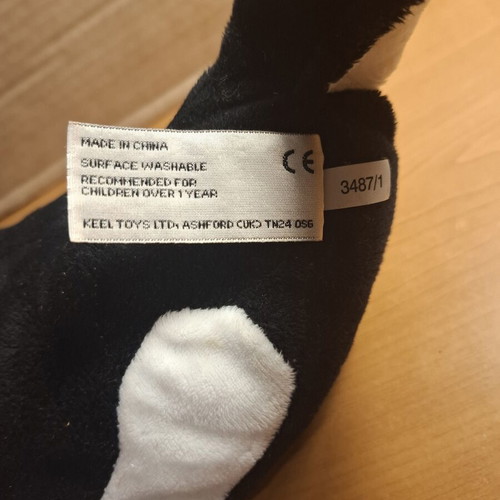 Whale plush toy like new, 14cm height
