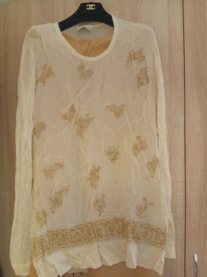 Anna Pianura σετ μεταξωτό και ασετάτ σαν καινούργιο, μπεζ