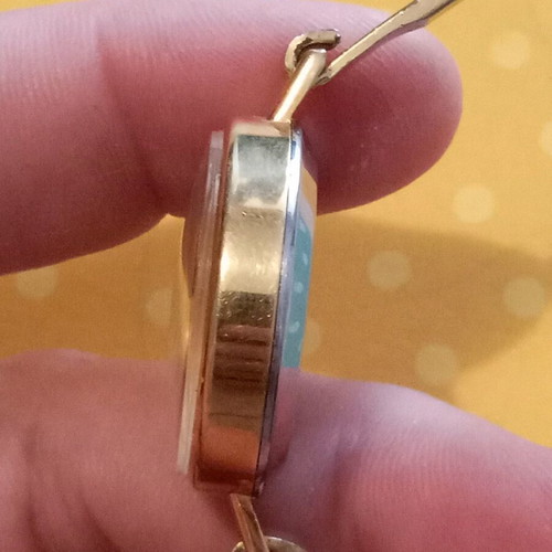 Alfex De Vecci cuff watch used, gold plated, non-working