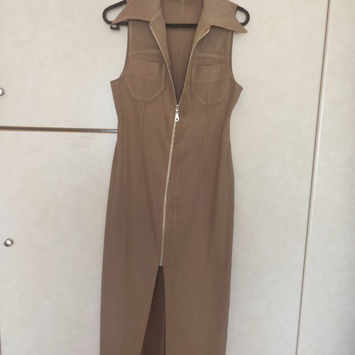 Per Angelo women's suede jumpsuit beige like new size M
