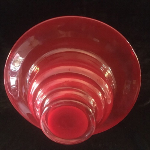Glass blown serving platter used