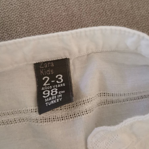 Zara kids shirt size 98 like new, white