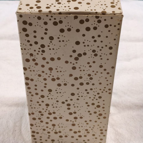 Handmade ceramic vase with blue drip glaze