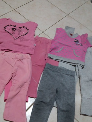 Pants, leggings and tops like new, set of 3 pants, 2 leggings and 2 tops