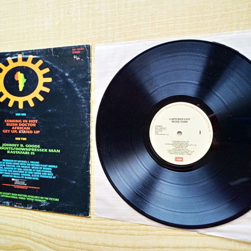Peter Tosh Captured Live 1984 vinyl record reggae in very good condition