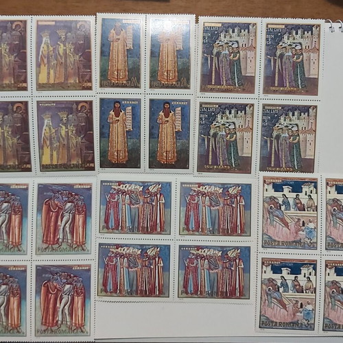 Romania Stamp Collection 1970 Medieval Monastery Wall Paintings mint