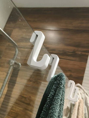 Shower hook 8 mm glass thickness new