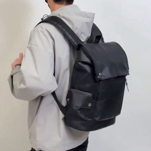 Unisex backpack new with patchwork design, synthetic leather