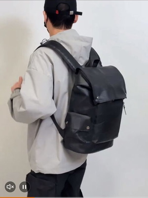 Unisex backpack new with patchwork design, synthetic leather