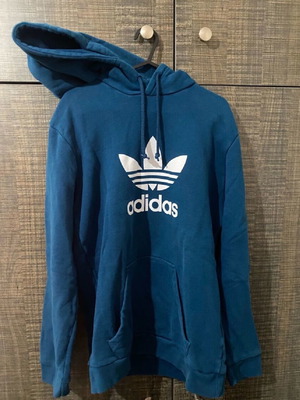 Adidas Trefoil hoodie like new, blue, 100% cotton