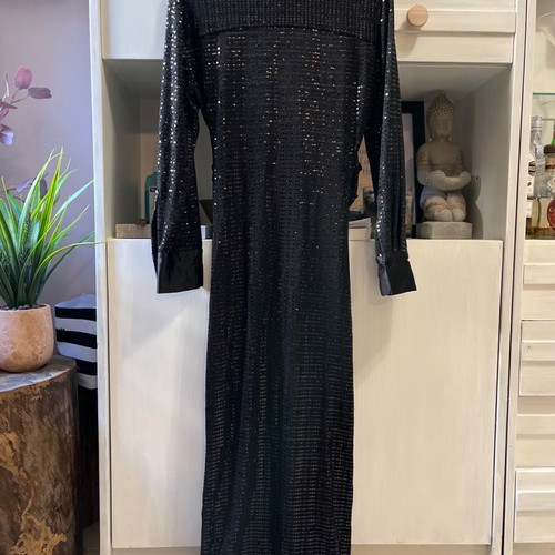Semizie black dress with rhinestones Zara Small new