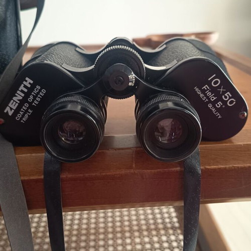 Zenith Coated Optics Binoculars used with leather case 10x15 Field 5