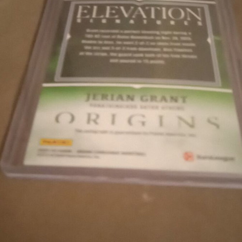Jerian Grant Panini Euroleague Origins Elevation Signatures card