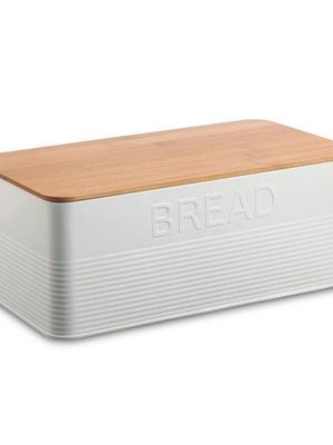 Metal bread box new in beige color 33x18x12cm