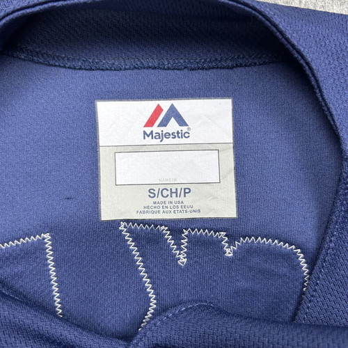 Majestic CoolBase McMaster Lambdas Custom Baseball Jersey Navy Size S used