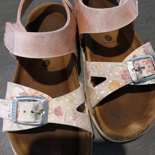 Plakton sandals used, size 30, white and pink