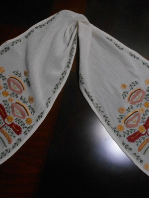 Handmade embroidered tsevres with Byzantine stitch like new 1.10x32cm