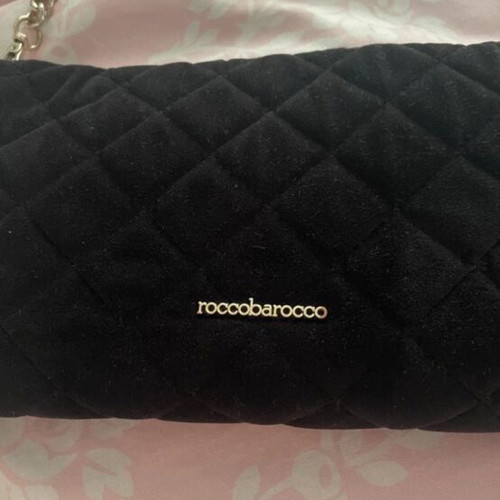 Roccobarocco crossbody bag like new, black velvet