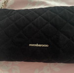 Roccobarocco crossbody bag like new, black velvet