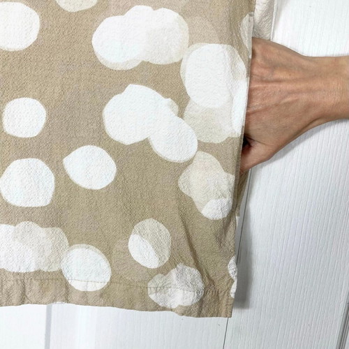 COS Cotton Seersucker Shirt like new, short sleeve, beige with white dots